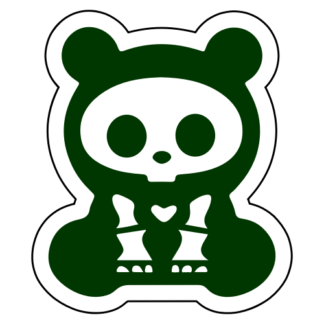 X-Ray Panda Sticker (Dark Green)